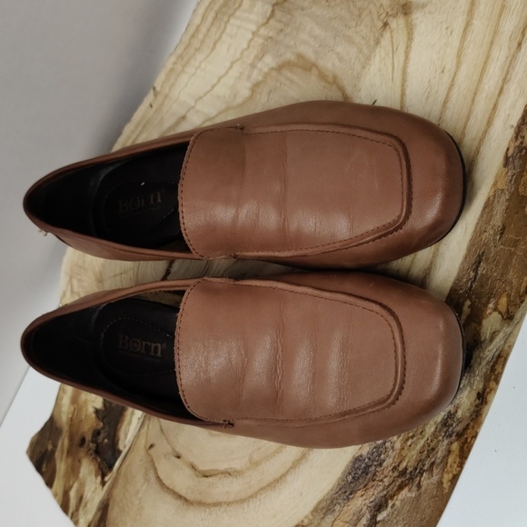 Born Brown Leather Loafers, Size 8M - Picture 1 of 10
